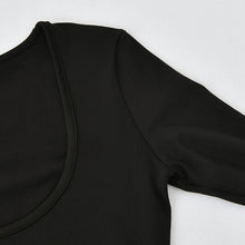 Load image into Gallery viewer, Beige O-Neck Drawstring Bodysuit