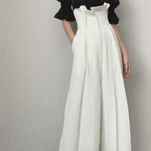 Load image into Gallery viewer, High Waist Loose Pleated Wide Leg Pants
