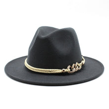 Load image into Gallery viewer, Gold Braided Fedora