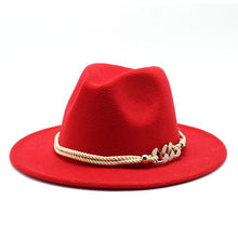 Load image into Gallery viewer, Gold Braided Fedora