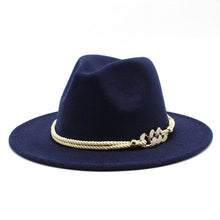 Load image into Gallery viewer, Gold Braided Fedora