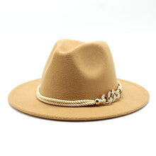 Load image into Gallery viewer, Gold Braided Fedora