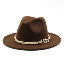 Load image into Gallery viewer, Gold Braided Fedora