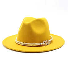 Load image into Gallery viewer, Gold Braided Fedora