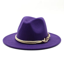Load image into Gallery viewer, Gold Braided Fedora