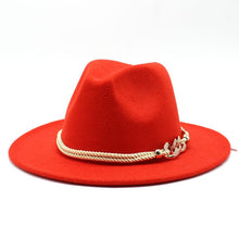Load image into Gallery viewer, Gold Braided Fedora