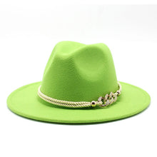Load image into Gallery viewer, Gold Braided Fedora