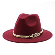 Load image into Gallery viewer, Gold Braided Fedora