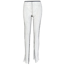 Load image into Gallery viewer, Diamonte Fishnet Wide Leg Trousers
