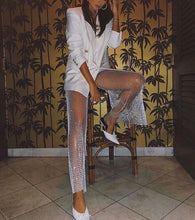Load image into Gallery viewer, Diamonte Fishnet Wide Leg Trousers