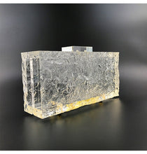 Load image into Gallery viewer, Clear Ice Evening Clutch