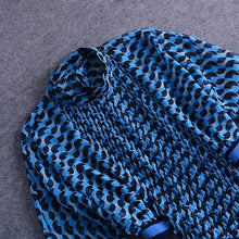 Load image into Gallery viewer, Blue Haze Stand Collar Long Sleeve Dress