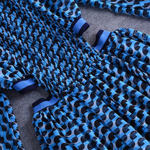 Load image into Gallery viewer, Blue Haze Stand Collar Long Sleeve Dress