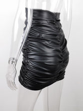 Load image into Gallery viewer, High Waist Ruched Mini Skirt