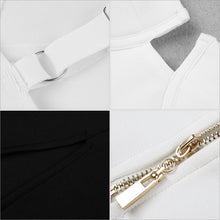 Load image into Gallery viewer, Black Bandage White Spaghetti Strap 2 Piece Set