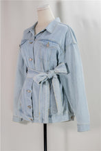 Load image into Gallery viewer, Decon Denim Belted Jacket