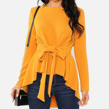 Load image into Gallery viewer, Reagon Solid O-neck Blouse