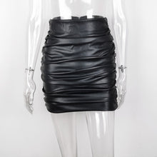 Load image into Gallery viewer, High Waist Ruched Mini Skirt