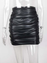 Load image into Gallery viewer, High Waist Ruched Mini Skirt