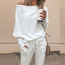 Load image into Gallery viewer, Pumpkins Pullover Off Shoulder Sweater