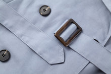 Load image into Gallery viewer, Long Double-Breasted Trench Coat