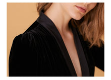 Load image into Gallery viewer, Lanni Velvet V Neck Jumpsuit