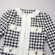 Load image into Gallery viewer, Long Sleeve Houndstooth Skirt Set
