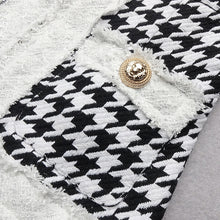 Load image into Gallery viewer, Long Sleeve Houndstooth Skirt Set