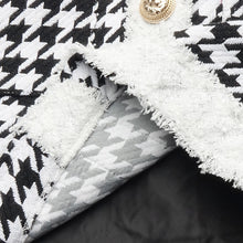 Load image into Gallery viewer, Long Sleeve Houndstooth Skirt Set