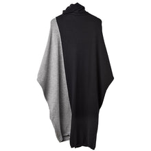 Load image into Gallery viewer, Black Gray Knitted Turtleneck Dress