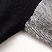 Load image into Gallery viewer, Black Gray Knitted Turtleneck Dress
