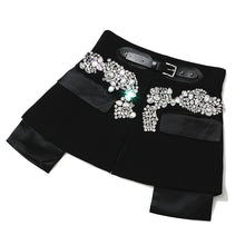 Load image into Gallery viewer, Short Black High Waist Jem Half-body Skirt