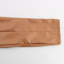 Load image into Gallery viewer, PU Leather Zip Up High Waist Trousers
