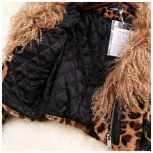 Load image into Gallery viewer, Short Lamb Fur Collar Leopard Jacket