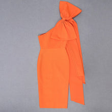 Load image into Gallery viewer, Minerva Knotted Bow One Shoulder Bandage Dress