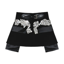 Load image into Gallery viewer, Short Black High Waist Jem Half-body Skirt