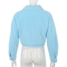 Load image into Gallery viewer, Faux Lamb Wool Cropped Jacket