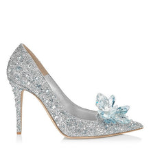 Load image into Gallery viewer, Pointed Toe Crystal Pumps