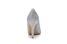 Load image into Gallery viewer, Pointed Toe Crystal Pumps