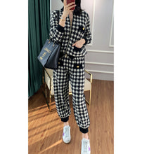 Load image into Gallery viewer, Houndstooth Two-Piece Tracksuit