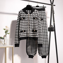 Load image into Gallery viewer, Houndstooth Two-Piece Tracksuit