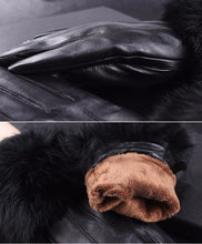 Load image into Gallery viewer, Fur Wrist Leather Driving Gloves