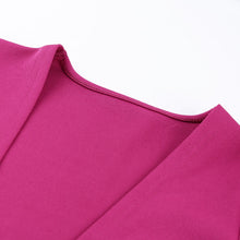 Load image into Gallery viewer, Peplum Bow Tie Open Front Blouse