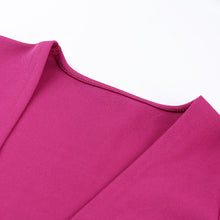 Load image into Gallery viewer, Peplum Bow Tie Open Front Blouse