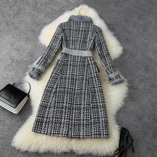 Load image into Gallery viewer, Gray Tweed Faux Fur Trim Jacket