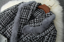 Load image into Gallery viewer, Gray Tweed Faux Fur Trim Jacket