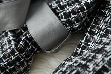 Load image into Gallery viewer, Gray Tweed Faux Fur Trim Jacket