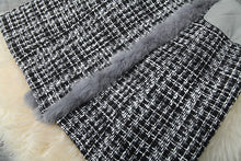 Load image into Gallery viewer, Gray Tweed Faux Fur Trim Jacket