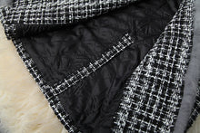 Load image into Gallery viewer, Gray Tweed Faux Fur Trim Jacket