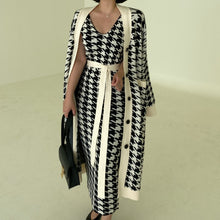 Load image into Gallery viewer, Houndstooth Knitted 2 Piece Set